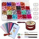 JIARON Sealing Wax, 645pcs Sealing Wax Kit with Wax Seal Beads, Sealing Wax Warmer, Wax Seal Stamp,...
