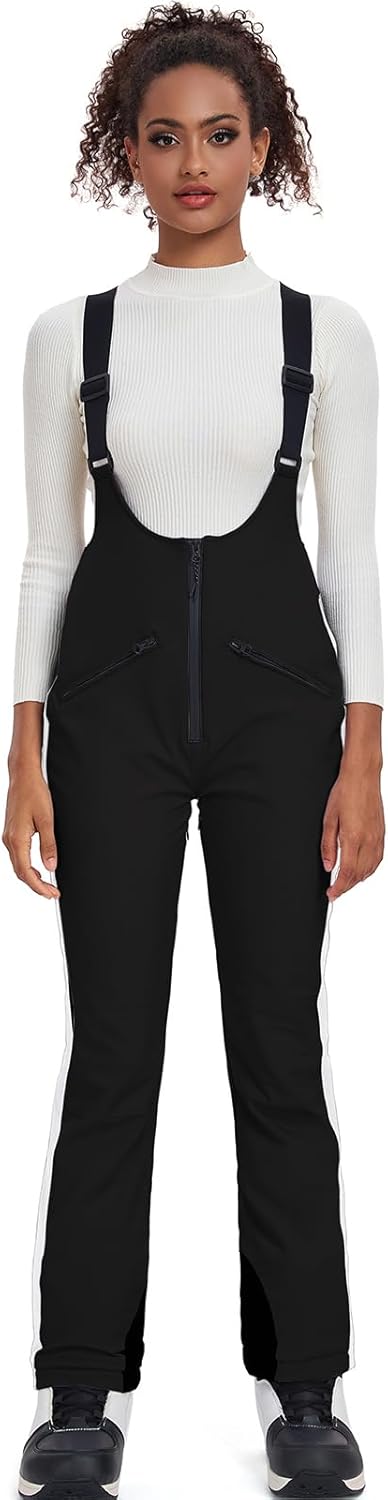 GS SNOWING Women's Snow Bibs Pants Insulated Waterproof Windproof Winter Ski Pants Snowboarding Overalls - Image 2