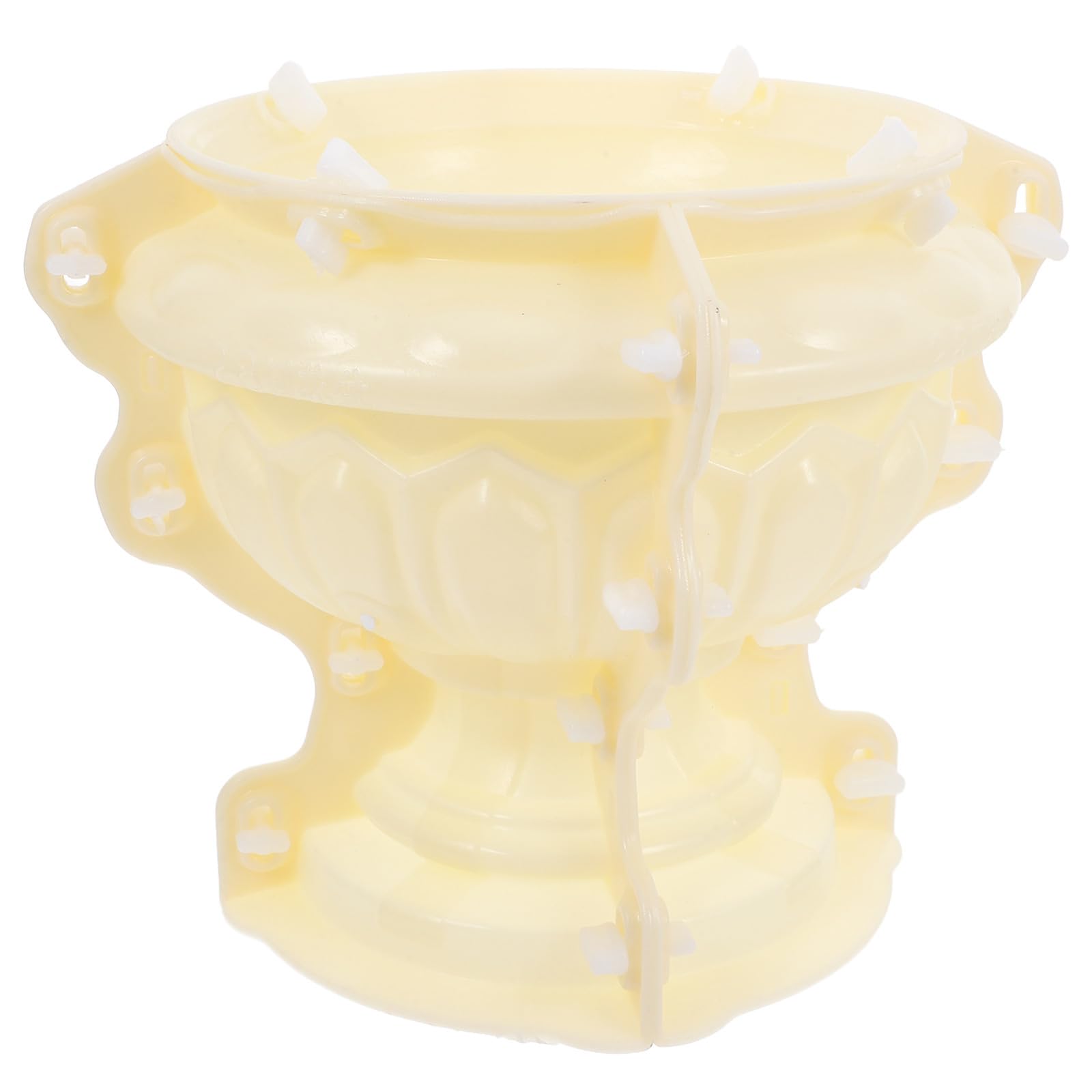 Stampo Riutilizzabile e Flessibile Stile Europeo in Plastica Beige per Vaso di Fiori per Artigianato Fai da Te per Creazioni Decorative