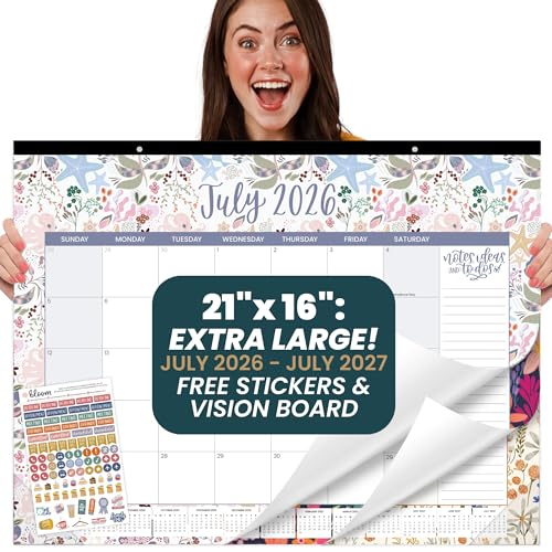 bloom daily planners Desk Calendar 2026-2027 - Academic Year Large