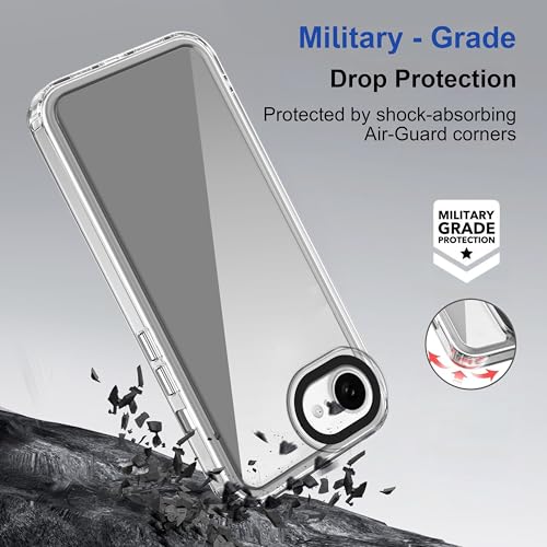 Image of Zapcase Back Case Cover for iPhone 16e | Compatible for iPhone 16e Back Cover | Case Cover with Camera Protection | (TPU + PC | Transparent)