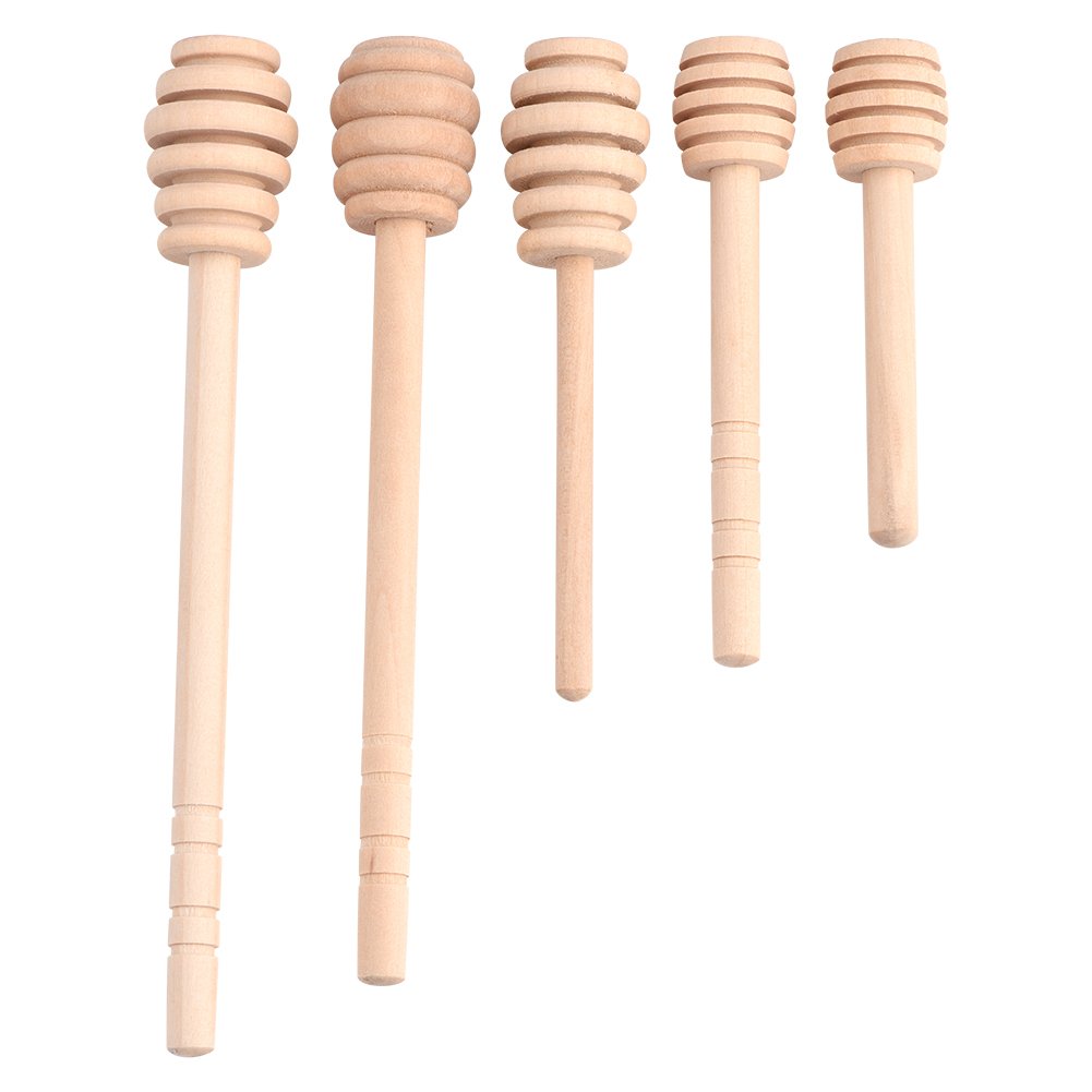 Spargimiele Legno Piccoli, 50PCS Spargimiele in Legno Bastoncini, Stirring Stick Server for Honey Jar dispense Drizzle Honey 10.5cm/4.1inch