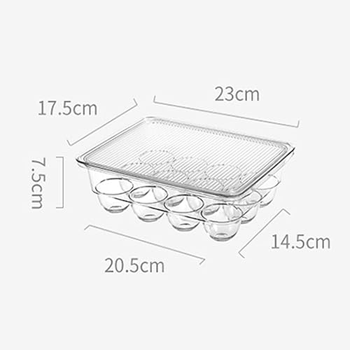 Miniatura 2 de Caja de almacenamiento de huevos de 12 rejillas para refrigerador, soporte versátil para huevos con una cubierta para una fácil visibilidad de la