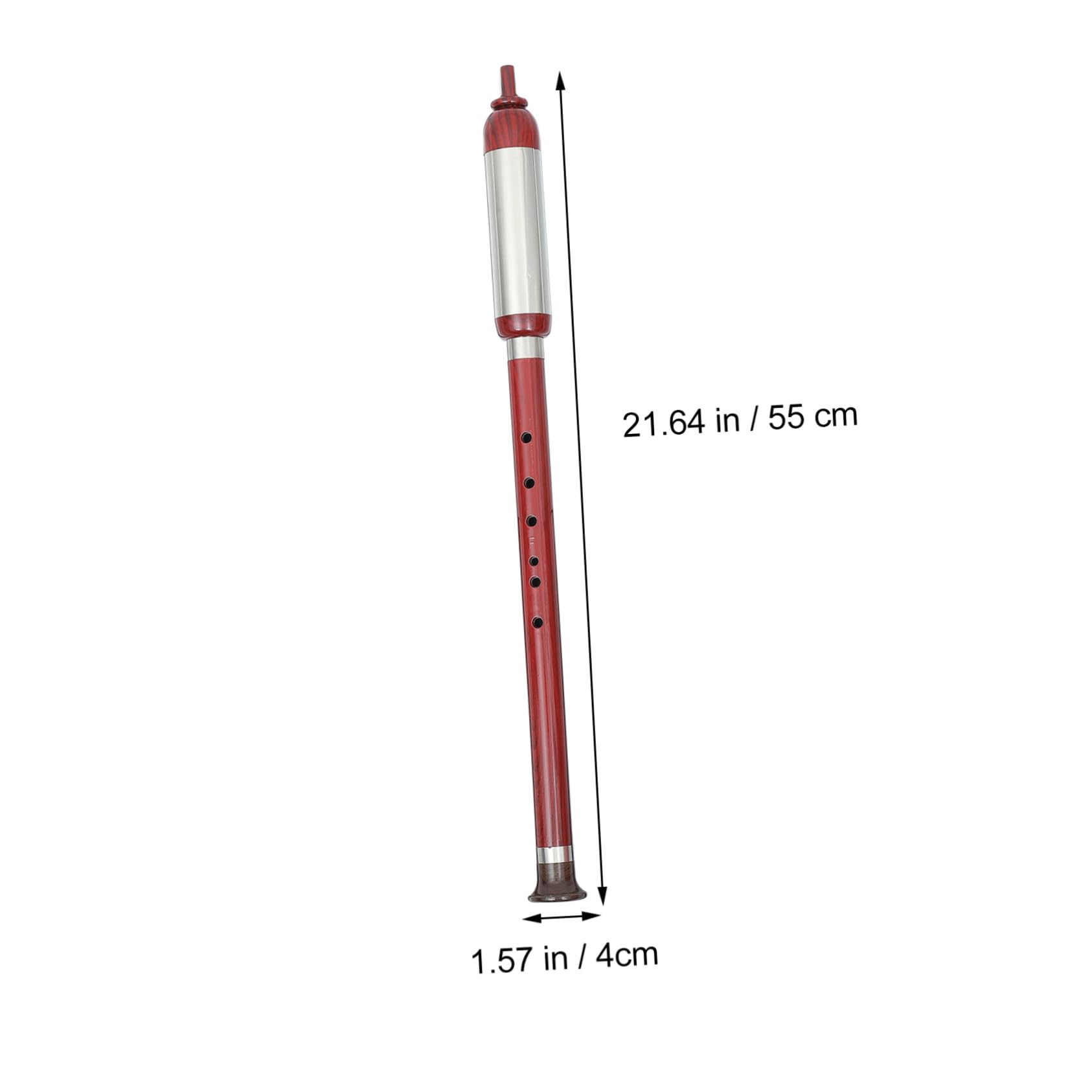 YARNOW Bawu Verticale Tradizionale in Resina G, Set 1 Pezzo | Tonalità Rosso Scuro, Custodia Inclusa, Portatile e Leggero, Adatto per Ensemble e Accompagnamento Danza