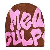 Y2k Beanie Women Culpa, Ideal Gift MEA Graphic Winter Knit Hat