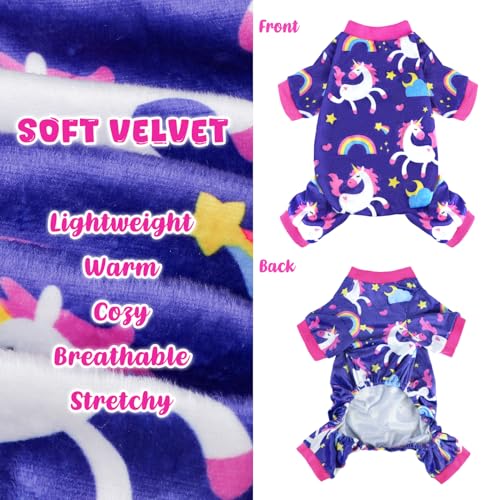 Pijama para perro suave y ligero unicornio XL miniatura 4