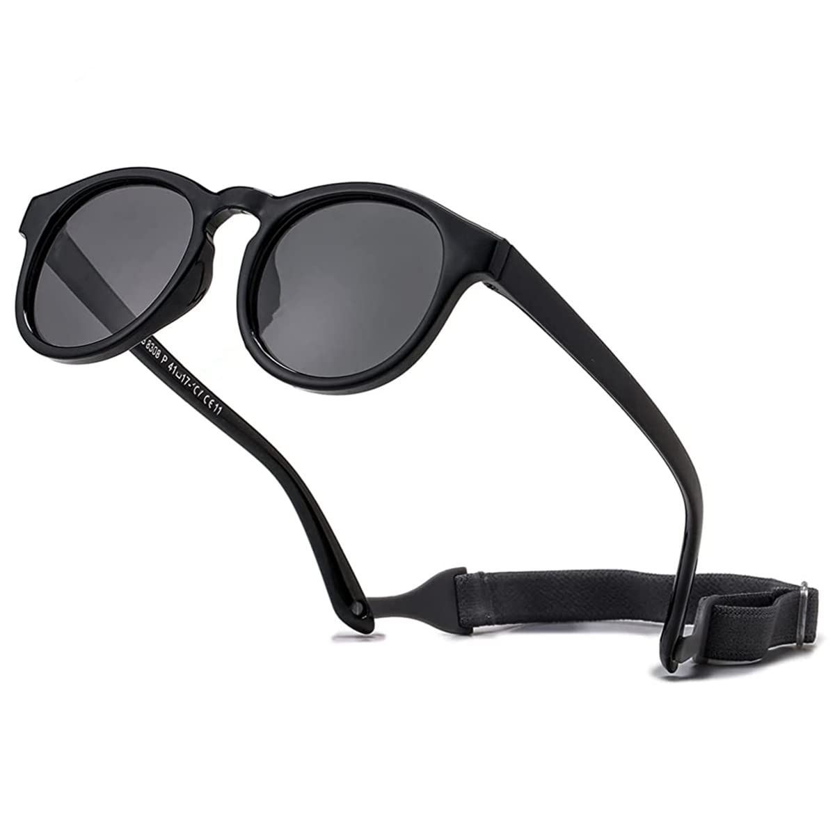 iNszkoos Flexible Polarized Baby Sunglass with Strap Adjustable, Infant Outdoor Sunshade UV 400 Protection Soft Silicone Frame Baby Sunglasses for 0-36 Months Toddler Newborn Boys Girls — view 17