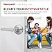 Honeywell Safes & Door Locks - Interior & Exterior Straight Lever Door Handle with Keys - Door Lever for Bedroom - Anti-Bump Resistant - Reversible for Right & Left Sided Doors - Satin Nickel, 8104301