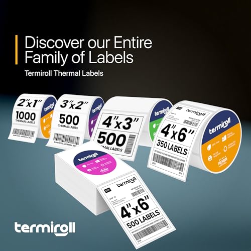 4x6 direct thermal shipping labels  perforated fanfold  500 labelsstack  compatible with rollo zebra idprt munbyn  strong adhesive bpa-free multipurpose commercial grade by termiroll