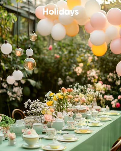Image of Pureegg Plastic Table Cloth Disposable 10 Pack, 54 x 108 Inch Table Cloths, Easter Party, Decorative Tablecloths, Rectangle, Light, Pastel Plastic Cover, Leakproof & Sturdy, Sage Green