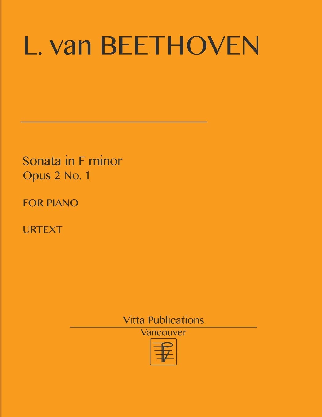 Sonata in F minor, op. 2 no. 1: Urtext