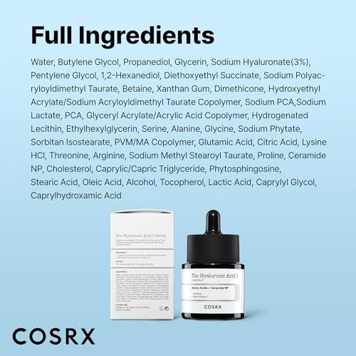 COSRX Pure Sodium Hyaluronic Acid 3% Serum, Hydratying & Moisture Boosting for Fine Lines & Wrinkles, Repair Dry Skin, 0.67fl.oz/20ml, No Artificial Fragrance, Korean Skin Care - image 8
