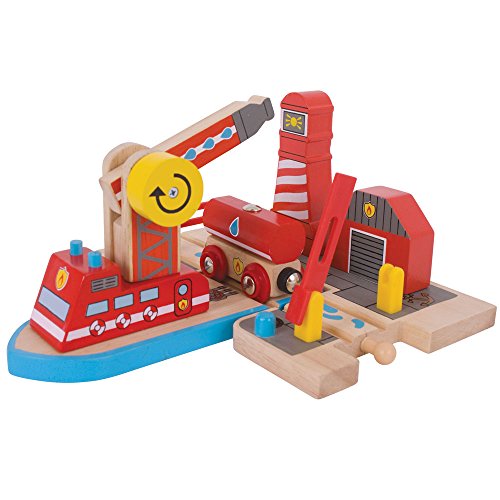 Bigjigs Rail Rescate Marino de Incendios