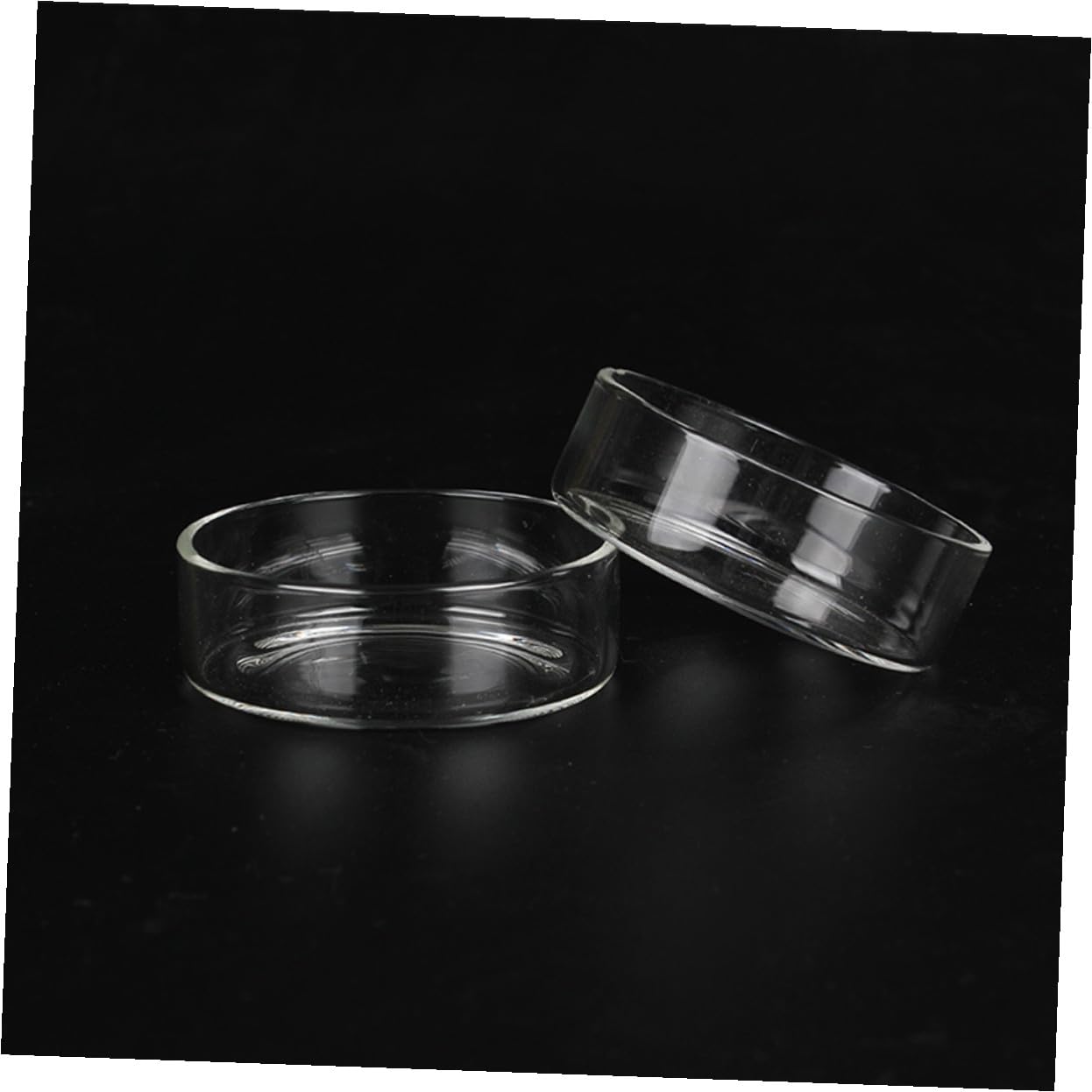 5 Cuencos Redondos de Vidrio Transparente Comedero Multipropósito Delicado Diseño Blanco de Alta Luminosidad para Comida de Camarones para Acuarios y Peces