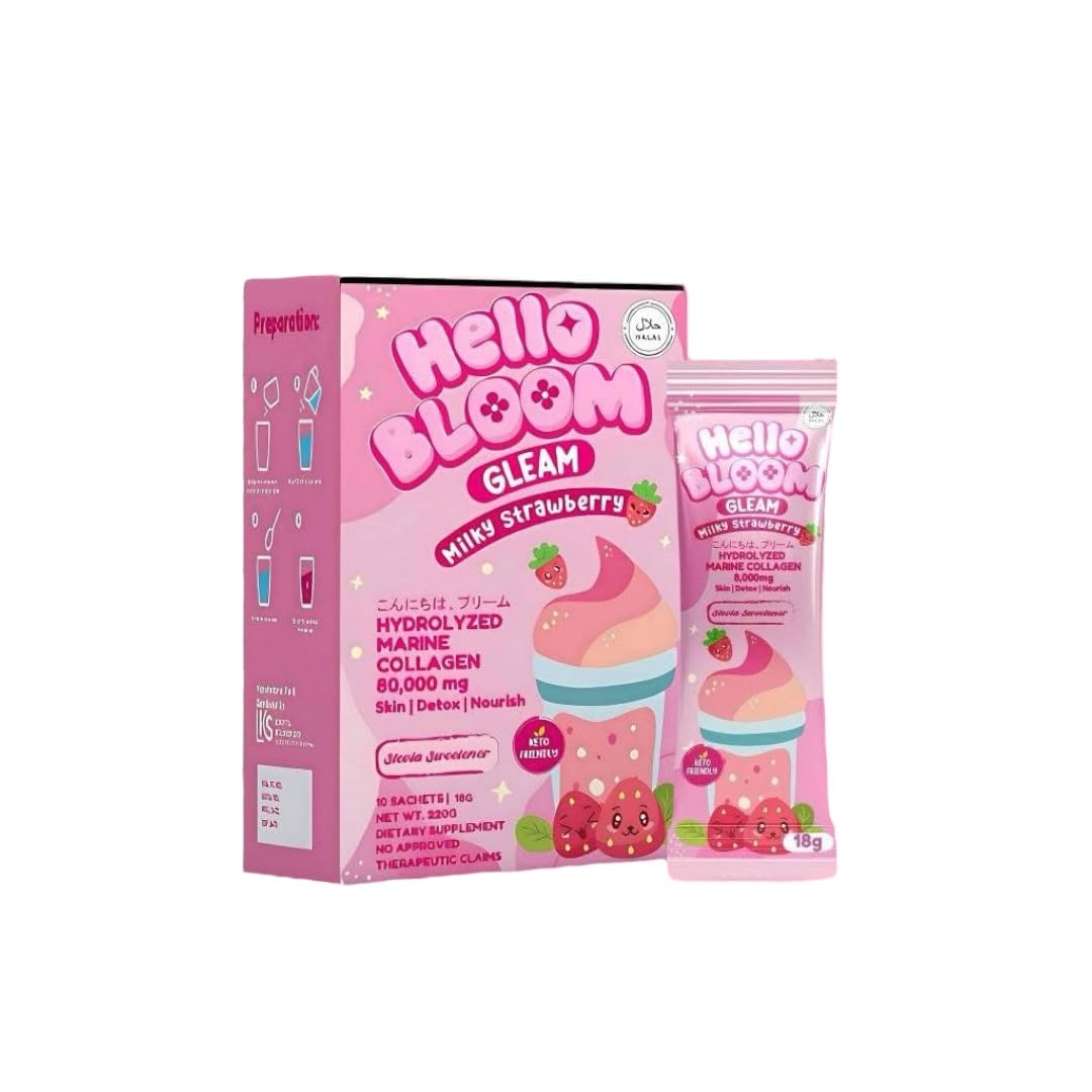 Amazon.com: Hello Bloom Gleam Collagen Mix Drinks by Kiray Celis