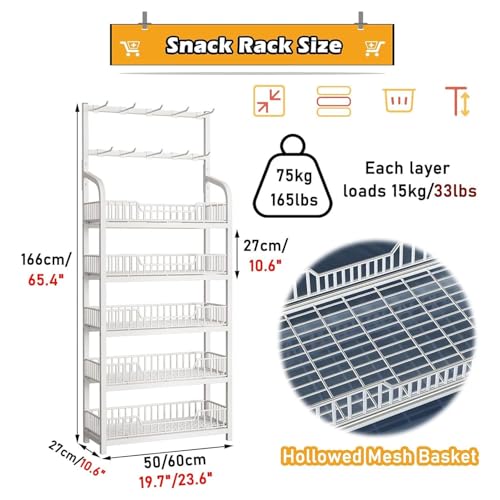 Présentoir à snacks et étagère de vente au détail noire - 3