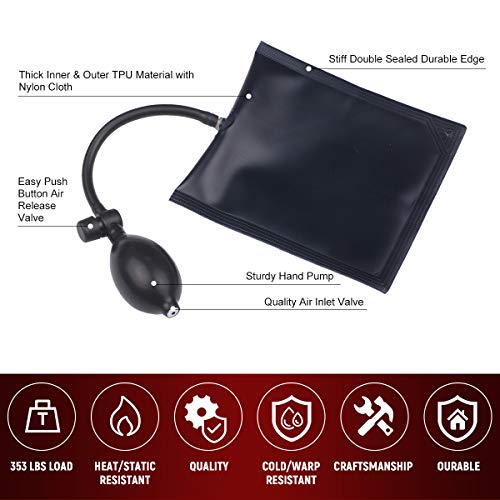 Homesen pacote de ferramenta de alinhamento de saco de cunha de ar calço de ar inflável ferramenta d