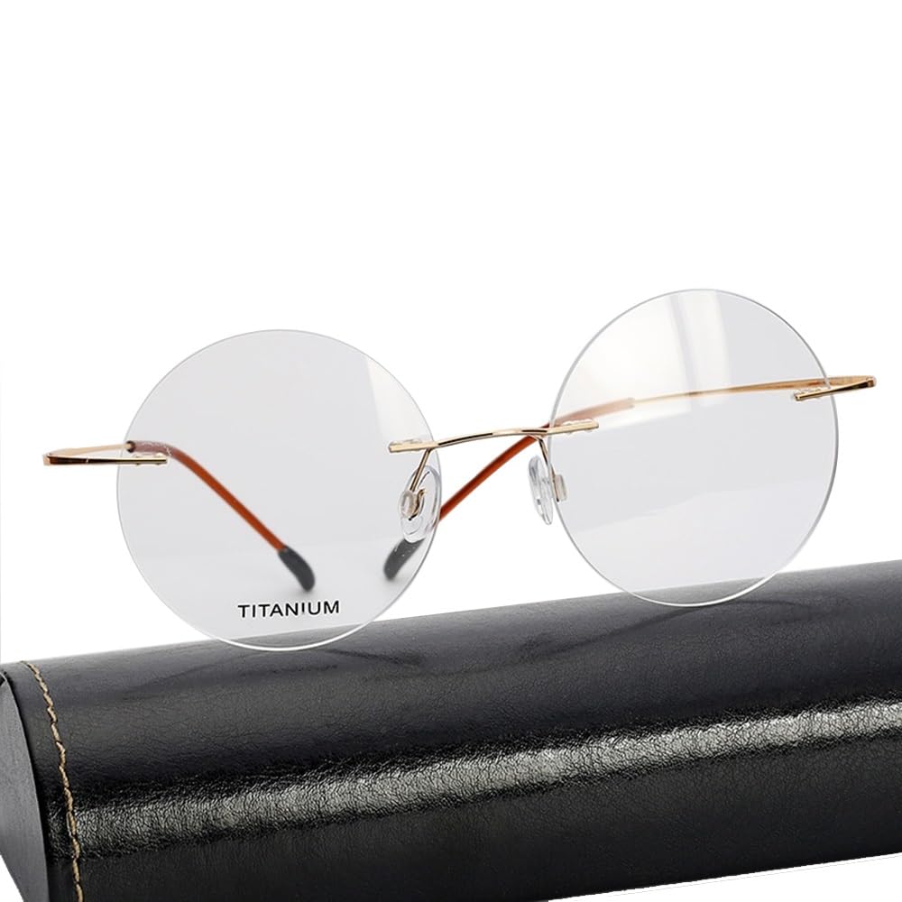 Randlose Lesebrille Retro Runde Presbyopische Brille Herren Damen Übergroße Lesebrillen Progressive Multifokale Computerbrille Leicht