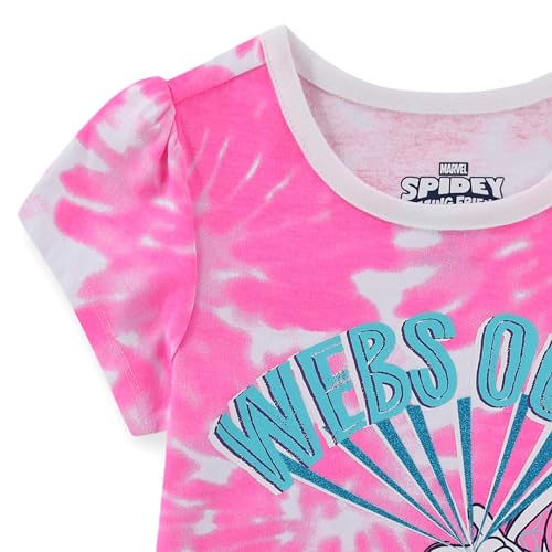 Image of Marvel Spider-Gwen Ghost Spider Girls Short Sleeve T-Shirt and Shorts Set for Toddler to Big Kids