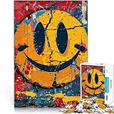 Caras sonrientes y Colores Locos Rompecabezas para Adolescentes 1000 Piezas Análisis y lógica Actividades Divertidas en casa, Regalos de cumpleaños, Regalos de Viaje, 38x26cm