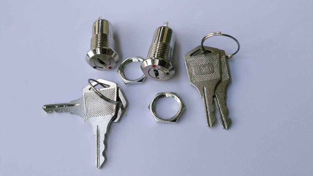 20 Pcs Key Switch on Off Key Lock Switch K1