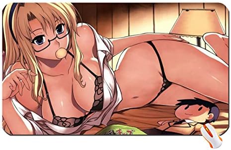 blondes panties glasses freezing manhwa satellizer el bridget meganekko anime girls w Wallpaper mouse pad computer mousepad Dimensions: 23.6 x 13.8 x 0.2(60x35x0.2cm)