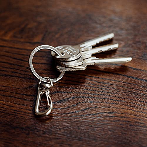 MAGATI Karabiner Schlüsselanhänger mit drehbarem Schlüsselring - kompakte abnehmbare Karabinerhaken mit Schlüsselring - stabile kleine Schlüssel-Karabiner mit Haken als Schlüsselhalter - 15er Pack