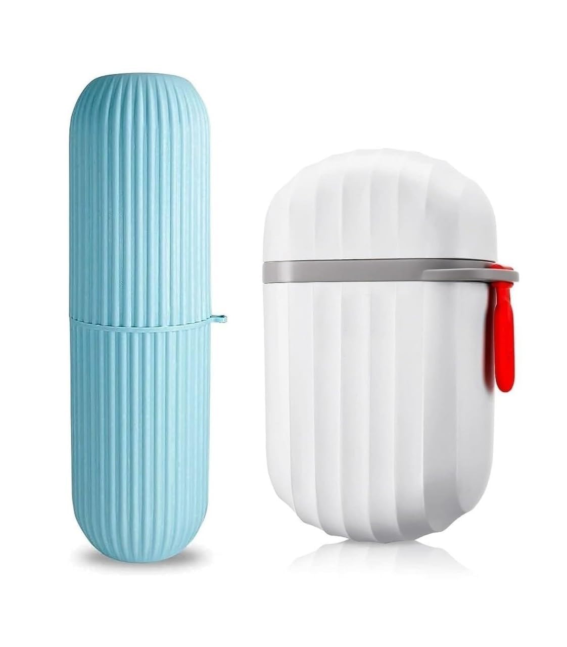 Travel Soap Case & Toothbrush Holder Set – Waterproof Leakproof Soap Dish with Handle + Toothbrush Case – Portable Travel Toiletry Kit for Bathroom, Camping, Gym, Outdoor Use (TSTC-1)