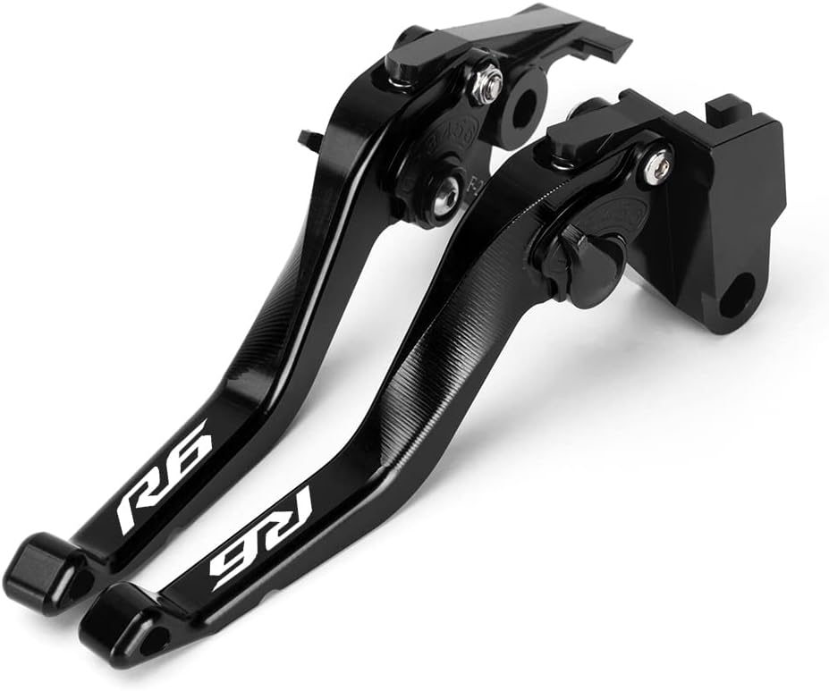 Motorcycle Short Brake Clutch Levers Compatible with Yamaha YZF R6 2017-2022 | Front Shorter Levers Handles YZFR6 YZF-R6 Accessories (Black)