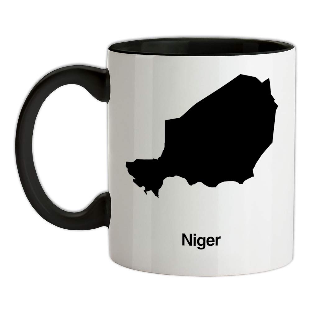 Niger Silhouette - 11oz - Ceramic Two-Tone Mug for Coffee/Tea