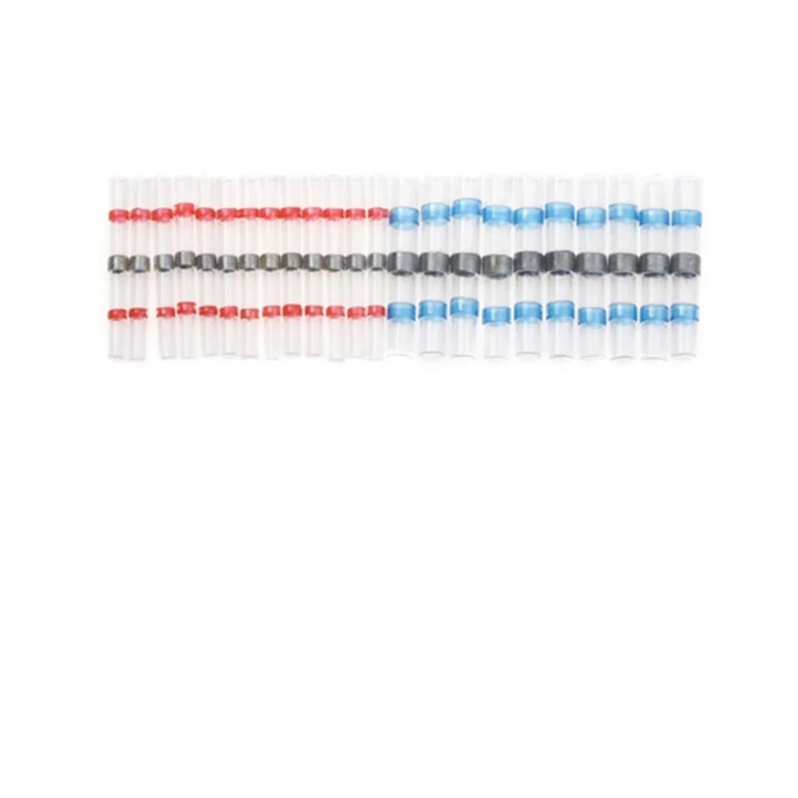 ICXLPMC 30pcs Heat Shrink Soldering Terminals Solder Sleeve Tube Insulated Butt Electrical Wire Connectors 0.5-2.5mm2
