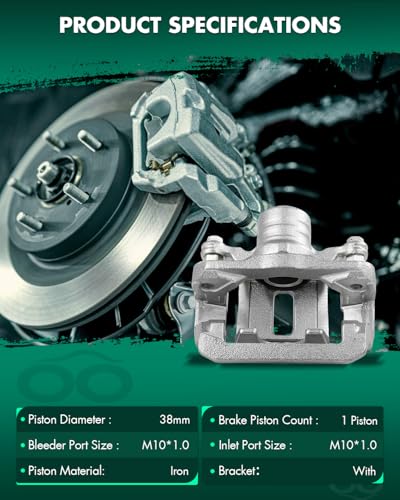 Image of SCITOO - Rear Left Disc Brake Caliper Assembly with Bracket For Nissan For Pathfinder 2005 2006 2007 2008 2009 2010 2011 2012 19B2994A