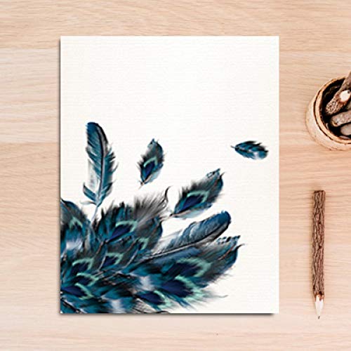 Tableau paon et fleurs pour salon : triptyque moderne chic 60x80 cm