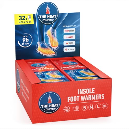 THE HEAT COMPANY Insole Foot Warmers - 32 Pairs &ndash; 9h of Extra Warmth - Instant Heat - Air...