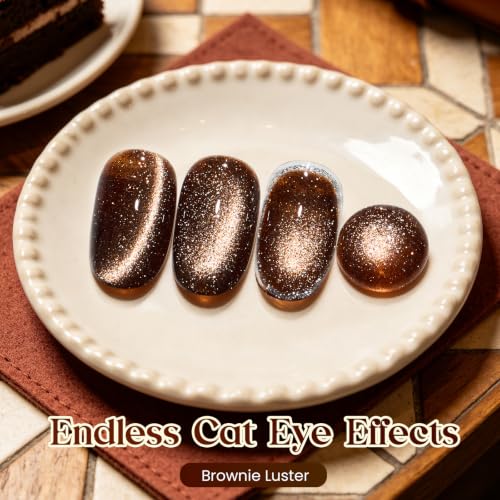 Image of Beetles Fall Brown Cat Eye Gel Nail Polish