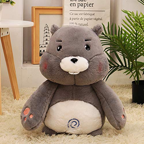 mangege Groundhog doll sleeping pillow child doll doll bed plush toy birthday gift girlfriend 50 cm gray