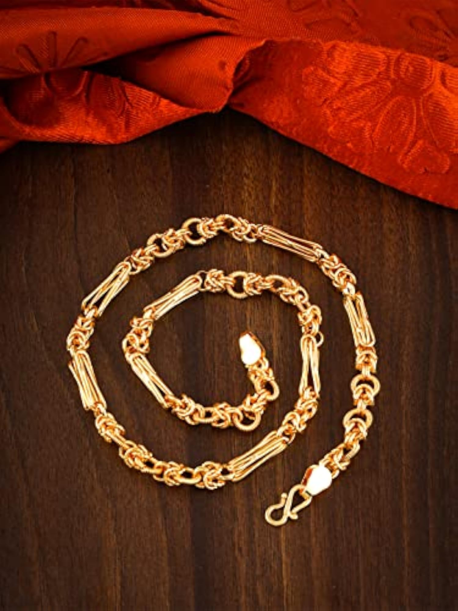 Stylish Golden 1 Gram Stainless Steel Neck Chain for Husband