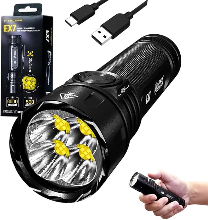 Amazon.co.jp: Nitecore EX7 EX7 可変ビームパターン 高性能LED充電式