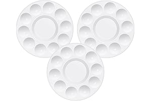 PENTA ANGEL Paint Tray Palette 3Pcs 10 Well Plastic Round