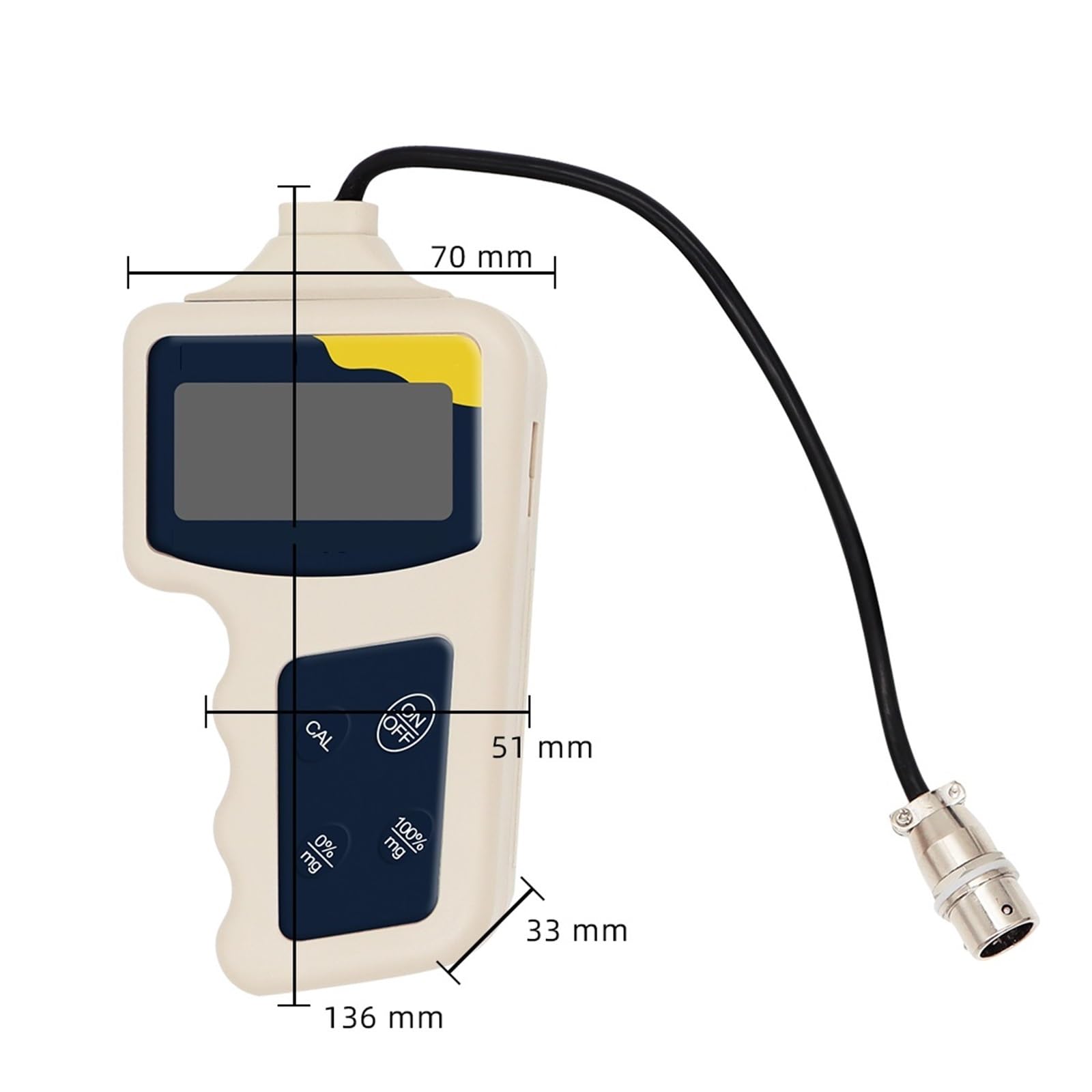 Analizador Digital de oxígeno disuelto Concentración Dector Tester Medidor Calidad del Agua Comprobación Precisa Sencilla
