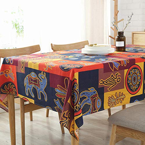 Nappe de table coton lin lavable pour protéger votre meuble en bois - 4