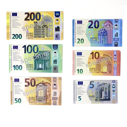 Learning Resources Eurogeld Set mit 60 Banknoten, Kinder ab 5 Jahren, Spielgeld zum Rechnen und Geld Erkennen, Lernspielzeug für Mathematik und Unterricht mit realistischen Euro-Scheinen