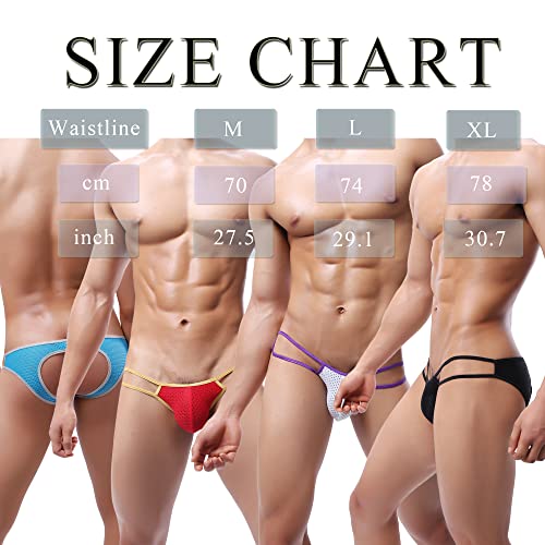 QiaTi Men's Jockstrap Underwear Sexy Mens Thong G-String Mesh Breathable Athletic Supporter4