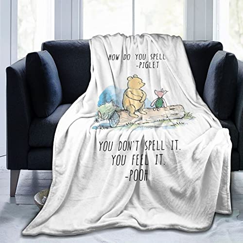 Image of Cute Blanket,Soft White Throw Blankets,Anime Bed Covering for Kids Teens Adults Flannel Travel Personalized Blankets for Couch Bed Sofa 60X50 inches