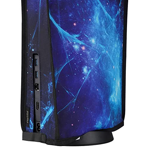 Image of PlayVital Dust Cover for ps5, Soft Neat Lining Dust Guard for ps5 Console, Anti Scratch Waterproof Cover Sleeve for ps5 Console Digital Edition & Disc Edition - Blue Nebula