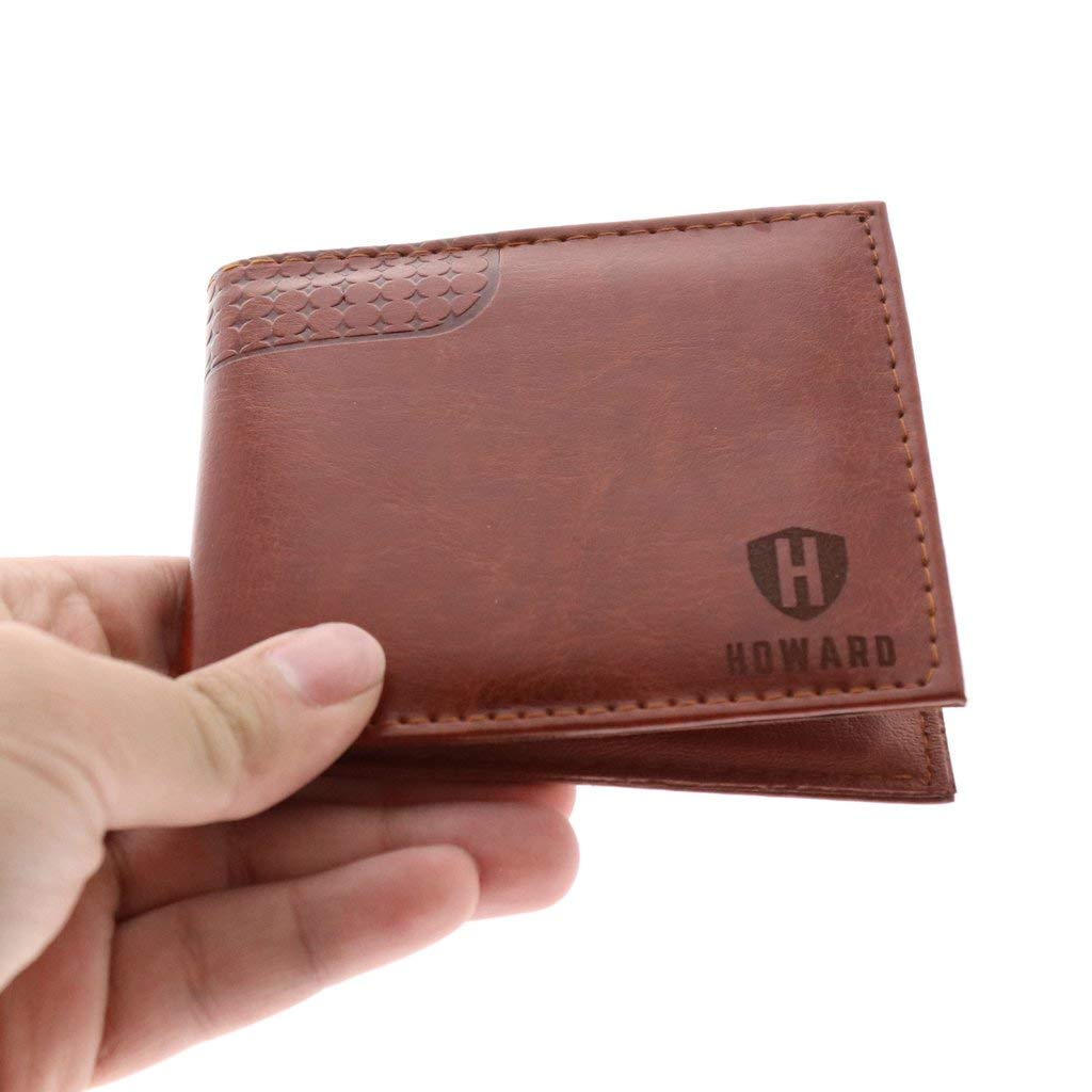 Personalized Wallets For Men Bifold Handmade - Custom Vegan Leather Engraved Wallet For Men - Perfect Gift Engraved Wallets for Son,Grandson,Husband, Dad, Boyfriend with Logos, Initials by Signifigo