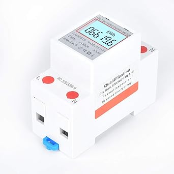 Energy Meter, Accurate Measure DIN Rail Energy Meter 230V Easy Reading for Industry Use