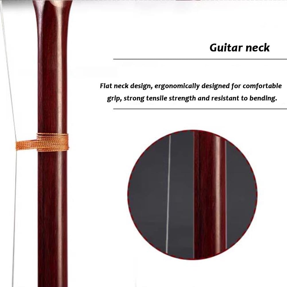 Erhu In Mogano Cinese, Strumento Musicale A Due Corde Simile A Un Violino, Con Accessori Per Principianti.(Red-A)