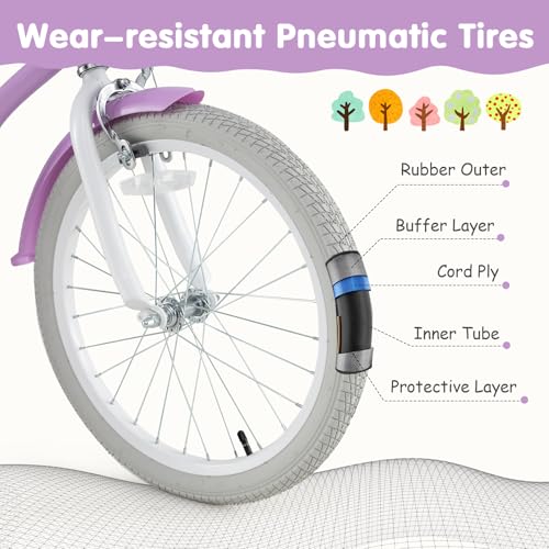 Image of BABY JOY Kids Bike, 12 14 16 18 20 Inch Boys Girls Bike w /Removable Basket