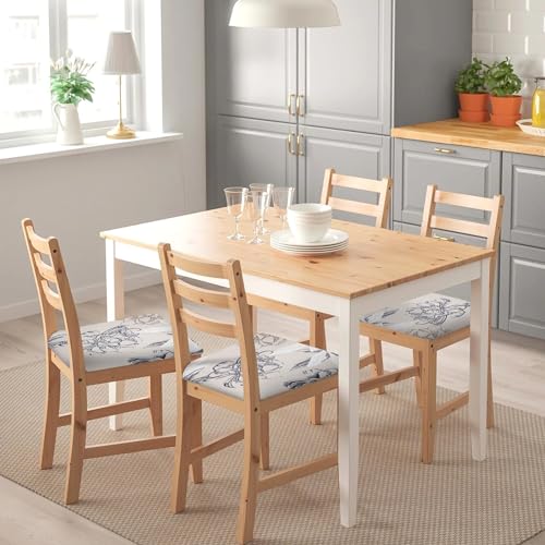 Image of SearchI Seat Covers for Dining Room Chairs Stretch Printed Chair Seat Covers Set of 4, Removable Washable Upholstered Chair Seat Protector Slipcovers for Kitchen, Office(Modern Abstract Floral)